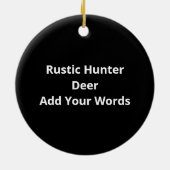Oh Deer Hunter Rustic Outdoor Design セラミックオーナメント (裏面)