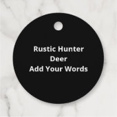 Oh Deer Hunter Rustic Outdoor Design フェイバータグ (裏面)