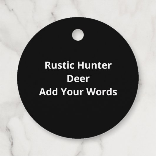 Oh Deer Hunter Rustic Outdoor Design フェイバータグ (裏面)