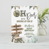 Oh Deer Hunting Camo Birthday Invitation 招待状 (スタンド正面)