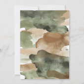 Oh Deer Hunting Camo Birthday Invitation 招待状 (裏面)