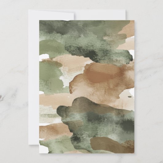 Oh Deer Hunting Camo Birthday Invitation 招待状 (裏面)