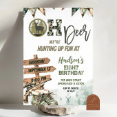 Oh Deer Hunting Camo Birthday Invitation 招待状