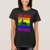 Oh Deer I'm Queer Gay Pride Month LGBTQ Pride Tシャツ (正面)