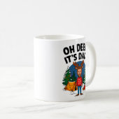 Oh Deer It’s Dad Holiday Humor Artwork Coffee Mug コーヒーマグカップ (正面右)