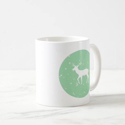 Oh Deer, it's Christmas [green] – マグカップ (正面右)