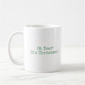 Oh Deer, it's Christmas [green] – マグカップ (左)