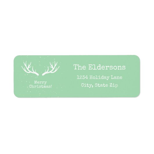 Oh Deer, it's Christmas [green] -住所 シール (正面)