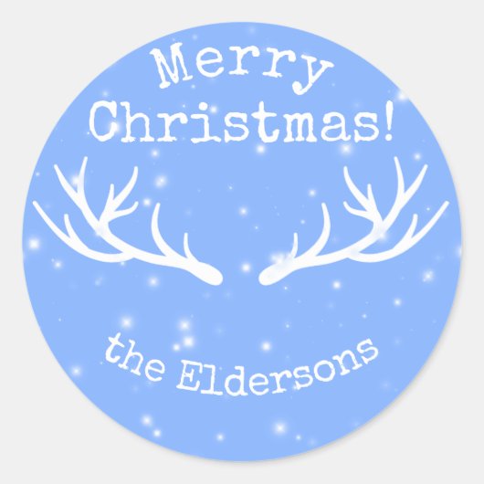 Oh Deer, it's Christmas - Holiday Stickers ラウンドシール (正面)