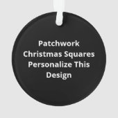 Oh Deer Its Christmas Miniature Patchwork Squares オーナメント (裏面)