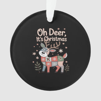 Oh Deer Its Christmas Miniature Patchwork Squares オーナメント