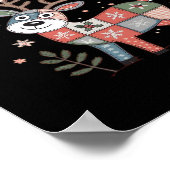 Oh Deer Its Christmas Miniature Patchwork Squares ポスター (角)