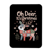 Oh Deer Its Christmas Miniature Patchwork Squares マグネット (縦)