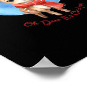 Oh Deer Its Christmas Retro Classic Design ポスター (角)