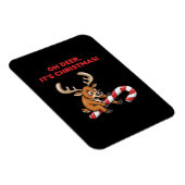 Oh Deer Its Christmas Stressed Reindeer With Sweet マグネット (右側)