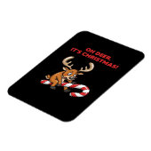 Oh Deer Its Christmas Stressed Reindeer With Sweet マグネット (左側)