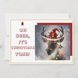 Oh Deer, It's Christmas Time!" Holiday Card シーズンカード