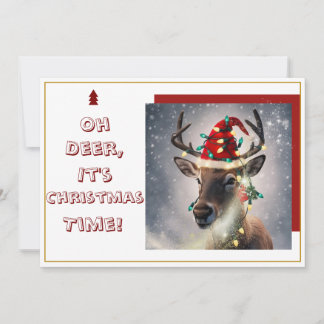 Oh Deer, It's Christmas Time!" Holiday Card シーズンカード
