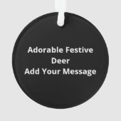 Oh Deer Its My Birthday Cute Reindeer Festive Styl オーナメント (裏面)