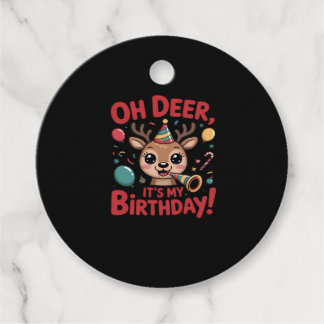 Oh Deer Its My Birthday Cute Reindeer Festive Styl フェイバータグ