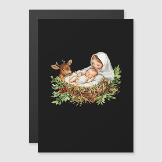Oh Deer Mary Nativity Scene Christmas Jesus   (正面/裏面)