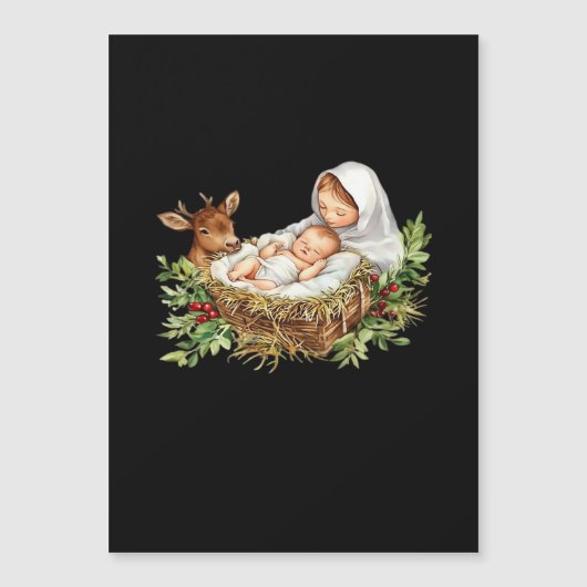 Oh Deer Mary Nativity Scene Christmas Jesus   (正面)