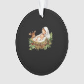 Oh Deer Mary Nativity Scene Christmas Jesus  オーナメント (正面)