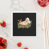 Oh Deer Mary Nativity Scene Christmas Jesus   スタンダードカクテルナプキン (インサイチュ)