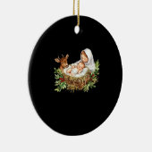 Oh Deer Mary Nativity Scene Christmas Jesus セラミックオーナメント (右)