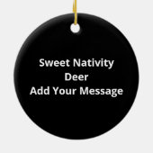 Oh Deer Mary Nativity Scene Christmas Jesus セラミックオーナメント (裏面)