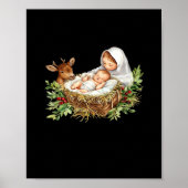 Oh Deer Mary Nativity Scene Christmas Jesus   ポスター (正面)