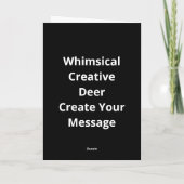 Oh Deer Me Whimsical Creative Design カード (裏面)