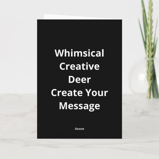 Oh Deer Me Whimsical Creative Design カード (裏面)