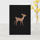 Oh Deer Me Whimsical Creative Design カード (黄色い花)