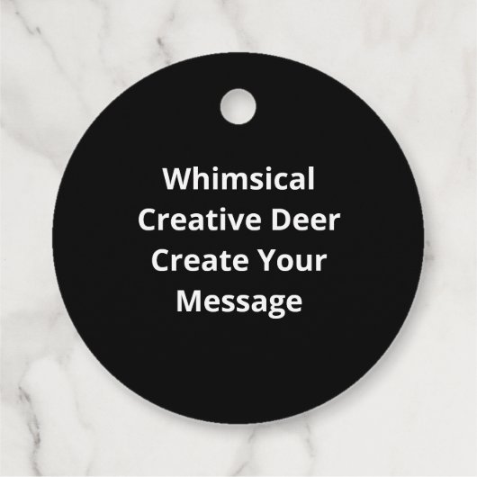 Oh Deer Me Whimsical Creative Design フェイバータグ (裏面)