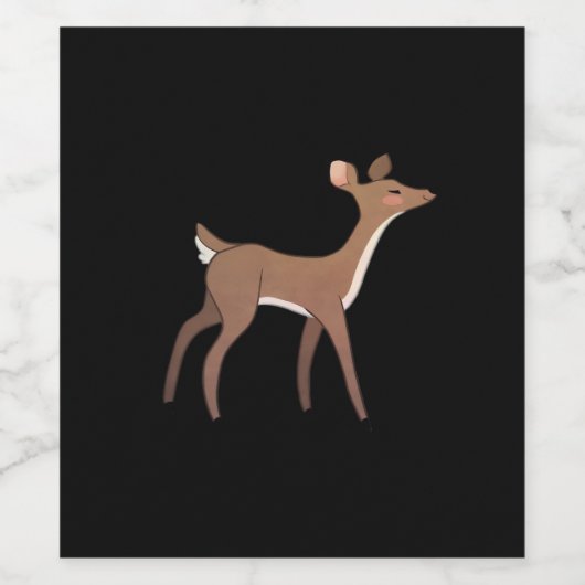 Oh Deer Me Whimsical Creative Design  ワインラベル (シングルラベル)