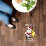 Oh Deer Merry Christmas Santa Claus 12" x 18" フロアシール<br><div class="desc">このアイテムとメリークリスマスお祝い。このデザインはどんな商品にも似合う。⭐このテンプレートをアートワークでパーソナライズする⭐さらに編集して変更を加える。⭐このデザインを製品に転送する。bit.ly/SandyspiderStoresにある私のすべての店を訪ね（カットアンドペースト）。</div>
