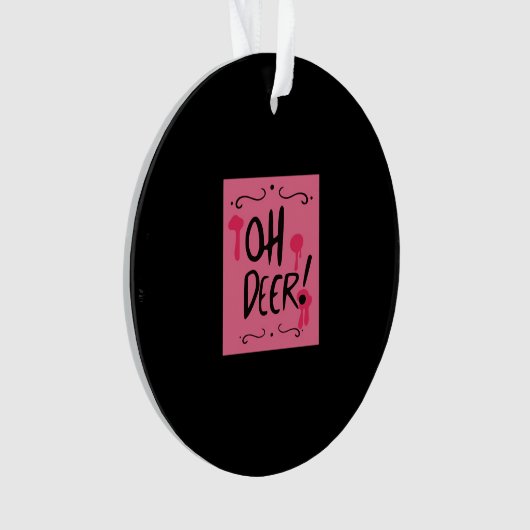 Oh Deer Minimal Aesthetic オーナメント (正面)