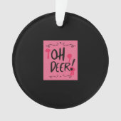 Oh Deer Minimal Aesthetic オーナメント (正面)