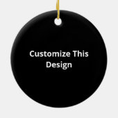 Oh Deer Minimal Aesthetic セラミックオーナメント (裏面)