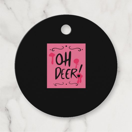 Oh Deer Minimal Aesthetic フェイバータグ (正面)