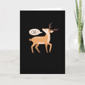 Oh Deer Minimal Clean AesthetiFolded Greeting Card カード (正面)