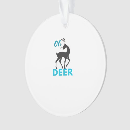 Oh Deer Minimal Design オーナメント (正面)