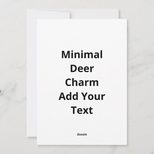 Oh Deer Minimal Design シーズンカード (裏面)