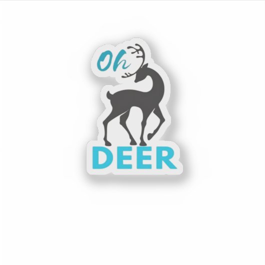 Oh Deer Minimal Design  シール (正面)
