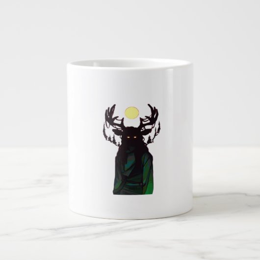 Oh Deer Minimal Design  ジャンボコーヒーマグカップ (正面)
