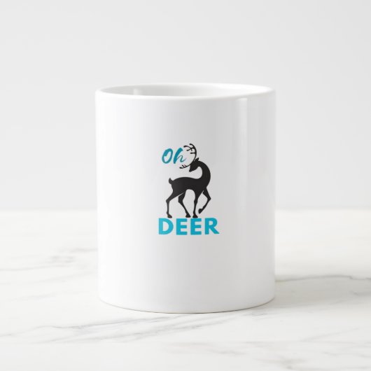 Oh Deer Minimal Design ジャンボコーヒーマグカップ (正面)