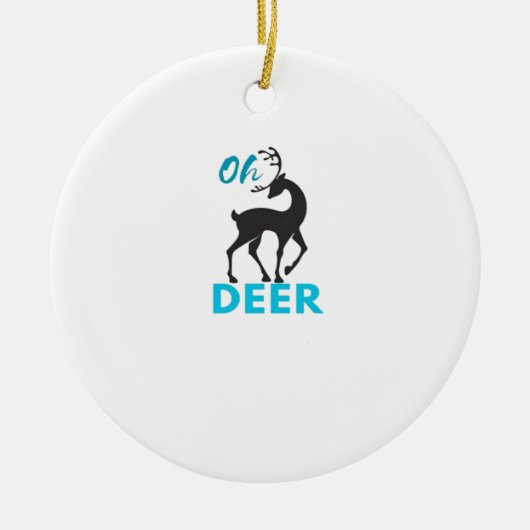 Oh Deer Minimal Design セラミックオーナメント (正面)
