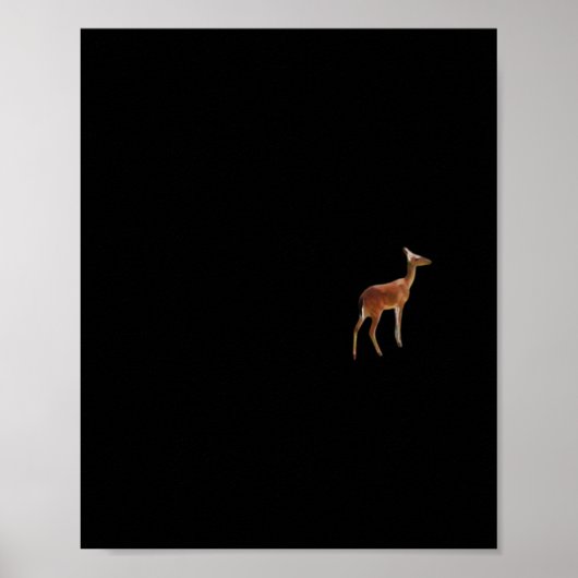 Oh Deer Minimal Design ポスター (正面)