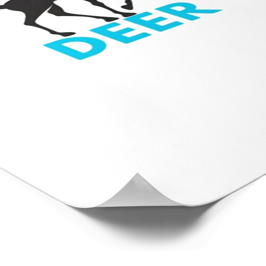 Oh Deer Minimal Design  ポスター (角)